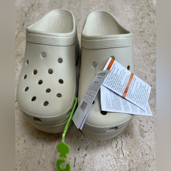 Crocs Siren Clog Bone Men's 10 Women's 12 Nude/Bone Platform Retro Summer - Picture 7 of 7